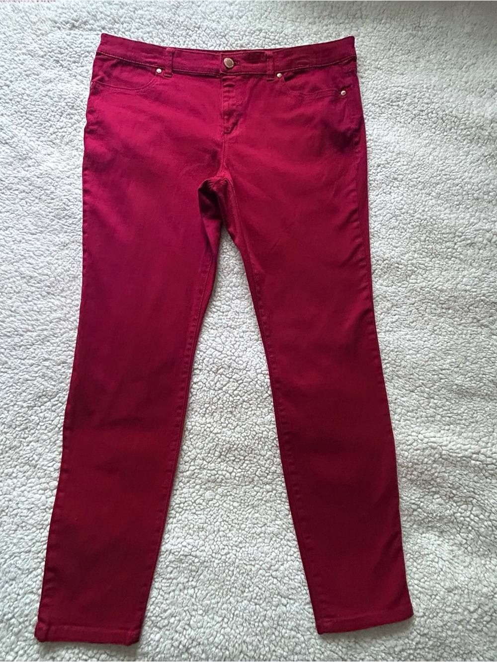 Daisy Fuentes Slim Fit Red Jeans